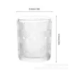 Taza de Vidrio Transparente con Patrón en Relieve Transfronterizo para Velas 5565 Taza para Velas de Aromaterapia Taza Portavelas de Té con Atmósfera de Luz y Sombra