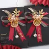 Ramillete de Boda Novia Novio Boda Padre Madre Set Completo Familia Alta Calidad Ojal Abuelo Abuela Invitados