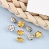 Collar Pulsera de Acero Inoxidable Chapado en Oro de 18K con Cuentas Espaciadoras de Piedra Irregular Forma Irregular Agujero Pasante Cuentas Sueltas Accesorios para Joyería DIY