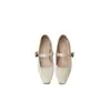 Zapatos Mary Jane de Punta Cuadrada Franceses para Mujer, 4 cm de Tacón, Estilo Verano, Adecuados para Faldas, Estilo de Noche Primavera y Otoño 2025, Zapatos de Tacón Grueso Individuales para Mujer