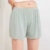 Pantalones Cortos de Seguridad Antiexposición Sin Costuras de Seda de Hielo para Mujer, Pantalones Interiores Protectores de Verano, Se Pueden Usar Afuera, Corte Holgado, Dobladillo que No se Riza, Pantalones Cortos para Casa