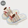 Chinelos de Linho para Mulheres, Chinelos de Algodão para Casa Absorventes de Suor, Chinelos de Algodão Internos para Mulheres, Antiderrapantes, Resistentes ao Desgaste, Chinelos Peludos, Outono e Inverno Atacado