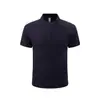 Camiseta Masculina de Manga Curta com Gola Alta, Secagem Rápida, para Uso Externo, Casual, Moda, Confortável, Respirável, Fresca para o Verão, Uniforme de Equipe, Camisa Publicitária