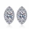 Aretes de Plata Esterlina S925 Xindeyi Aretes Ovalados de Moissanita Aretes Elegantes Super Brillantes Fabricante de Personalidad Moderna en Stock