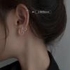 Aretes de Plata S925 para Mujer, Lujo Accesible, Aretes de Alta Gama, Aretes Simples de Nicho para el Cartílago, Anillos Lisos, Aretes Ins, Venta al por Mayor de Joyería