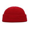 Gorro elástico de cúpula para otoño e invierno, monocolor, rizado, gorro de punto para hombre, moda coreana, gorro tipo melón, gorro de lana, gorro cálido para mujer