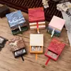 Caja de embalaje de joyería Danxia de colores de moda con estampado dorado para pulseras, brazaletes y colgantes, caja flotante de PE, admite ventas transfronterizas