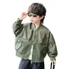 Chaqueta de Otoño para Niños 2026 Nuevo Estilo Coreano Ropa Genial para Niños Pequeños Chaqueta de Trabajo Chaqueta de Béisbol de Primavera y Otoño para Niños