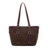 Bolso Tote Retro de Gran Capacidad para Mujer 2025 Otoño Nuevo de Gama Alta Casual y Versátil Bolso de Hombro para Axila