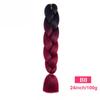 Xuchang en stock, trenza de doble color, trenza jumbo, peluca africana, trenza sucia, trenza degradada, cabello, venta al por mayor