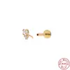 Novos Brincos Studs e Brincos em Prata Esterlina S925 18g Cabeça Plana Piercing para Cartilagem Macia Populares na Europa e América Atacado