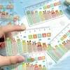 Nova régua mini transparente para estudantes, régua da tabuada do tamanho da palma da mão, material escolar infantil pequeno presente
