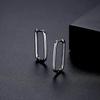 Jinse Golden Hebilla Larga para Oreja Estilo Coreano Simple Escenario Frío Nicho de Mujer Aretes de Metal Aretes