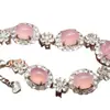 Pulsera Fina de Aleación con Incrustaciones de Calcedonia de Hielo de Moda para Niñas y Estudiantes como Regalo para Mejores Amigas y Novias 8079