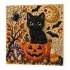Conjunto de Arte de Pintura com Diamantes DIY de Halloween Transfronteiriço com Adesivos de Pérolas, Pintura Decorativa de Parede com Atmosfera Festiva