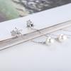 Novo estilo coreano moda pérola cinco pontas estrela brincos S925 prata esterlina estrela brincos borla fabricante DIY