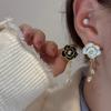 Elegantes Aretes de Camelia, Estilo Popular, Aretes Suaves y Lujosos, Estilo Retro de Pequeña Fragancia, Aretes Niche de Moda
