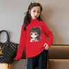 Y2367# camiseta de veludo de manga comprida para meninas outono novo cuhk infantil estilo estrangeiro de veludo infantil confortável T-shirt joker moda