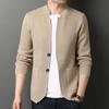 Cardigã Masculino 2024 Jaqueta Masculina Outono Novo Jovem Casual Roupa Masculina Slim Moda Outerwear Suéter Masculino