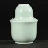 Calentador de Vino, Tetera de Vino, Calentador de Vino Doméstico, Tetera de Vino Caliente, Juego de Vino de Cerámica de 0.1 kg, Tetera de Vino, Copa de Vino Amarilla, Juego de Vino