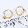 Brincos de Pérola Estilo Qiao Mei Injetados em Ouro 14K Domésticos S925 Agulha de Prata Suporte Vazado Acessórios DIY Acessórios Fada Elegante