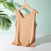 Chaleco Pequeño Refrescante Versátil de Verano para Mujer, Ropa Interior, Banda Ancha Acanalada Elástica Cuello Redondo Tirantes Finos Capa Base, Ropa Exterior Top Adelgazante