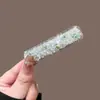 Pinza Bb Brillante de Color Caramelo con Diamantes Completos, Pinza Lateral de Lujo Ligero, Pinza Exquisita para Flequillo, Nuevo Pinza para el Cabello de la Frente para Mujeres