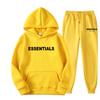 Suéter com capuz e calça para primavera e outono, novo, com estampa em espuma, conjunto para comércio exterior transfronteiriço, venda quente