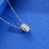 Collar de Cintura de Hombrecito de la Suerte de Plata Esterlina S925 Moda Hueco Trébol de Cuatro Hojas Estilo Ins Joyería Estilo Coreano Colgante Sencillo para Mujeres