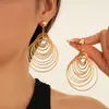 Pendientes Europeos y Americanos Transfronterizos Exagerados Largos de Flor Lentejuela Borla Lujo Accesible Pendientes de Gama Alta Moda Pendientes Nuevos para Mujeres
