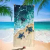 Toalha de Banho Microfibra Secagem Rápida Amazon Férias Transfronteiriças Terry Cloth Toalha de Praia Veludo Dupla Face Tartaruga Litoral Novo