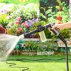 Bestseller transfronterizo: Boquilla gruesa para lavado de autos doméstico de mango largo, herramienta de riego para jardín con mango recubierto de goma, pistola de agua a alta presión para lavado de autos
