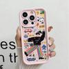 Comercio Exterior Chica Feliz Graffiti Funda para iPhone 17Pm Dulce Fresca Manzana 16 Funda de Silicona 15 Cubierta de Protección Total