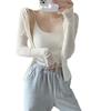 Hermosa Ropa Interior de Tirantes Cruzados para Mujer Top Tubo Antideslizante Ligero con Copa Fija de Una Pieza Chaleco Pequeño Ajustado Top Básico