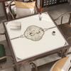 Mantel de Mesa de Cuero Chino Impermeable y a Prueba de Aceite Mantel Resistente al Desgaste Anti-Escaldaduras Mesa de los Ocho Inmortales Mantel Cuadrado Alfombrilla para Mesa Sin Lavado