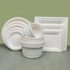 Plato de papel de pulpa de caña de azúcar plato de papel tazón de papel plato de pulpa desechable 6 7 8 9 10 pulgadas Blanco color natural plato de pulpa de caña de azúcar redondo