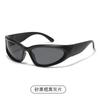 Gafas de sol de moda punk con montura negra 2023 nueva tendencia ins hip hop para hombres y mujeres gafas de sol de modelado fábrica al por mayor