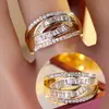 Anillo Versátil Elegante de Diseño Nicho Coreano con Set Cruzado de Diamantes, con un Toque de Alta Gama, Minimalista, Exquisito y Lujoso, Joyería Transfronteriza