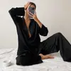 Conjunto de Duas Peças com Manga Longa e Calça Longa Respirável Confortável Amigo da Pele Outono/Inverno Homewear 2026 Homewear de Toque Europeu/Americano de Alta Qualidade Atacado