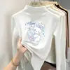 Top cálido y grueso de otoño e invierno para niñas, nuevo estilo 2026, cómoda camiseta básica de corte holgado, camiseta de manga larga de forro polar alemán para niños mayores