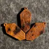 Madeira de Jujuba Natural Atingida por Raio Pingente Tai Chi Bagua Acessório DIY Pingente de Colar Pingente de Chaveiro Enfeite de Bolsa Decoração