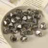 Estilo Fresco y Elegante Cuentas de Cristal de Forma Irregular, Cuentas Sueltas de Vidrio con Agujero Recto, Materiales para Accesorios de Joyería de Pulsera y Collar Hechos a Mano para Bricolaje, Enfilado de Cuentas