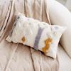 Funda de almohada decorativa de estilo étnico, color blanco cremoso, estilo bohemio marroquí, para sala de estar, sofá, ventanal, almohada de cintura