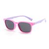 2026 Nuevas Gafas de Sol Polarizadas de Silicona con Montura Cuadrada Transfronterizas para Niños Gafas de Sol Personalizadas de Caucho Suave Estilo Europeo y Americano 8139