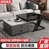Mesa de centro de lujo ligero para sala de estar, uso doméstico, vidrio y losa de roca, mesa de moda, minimalista moderno, apartamento pequeño, mesa de centro cuadrada nueva