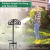 Soporte de Manguera de Agua Resistente para Jardín, Soporte Desmontable de Hierro Forjado para Manguera, Estante Vertical para Manguera de Agua, Estante de Almacenamiento para Manguera de Césped
