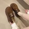 Zapatos Birkenstock de suela gruesa tipo pastel de arroz para mujer 2026 Otoño/Invierno nuevo estilo mocasines que aumentan la altura para personas bajas zapatos de punta dividida falsos zapatos individuales para mujer