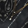 Nuevo Collar de Acero de Titanio con Incrustaciones de Diamantes Gota de Agua Elegante y de Alta Gama Diseño Simple Cadena Clavicular Chapado en Oro de 18K Xl651