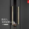 Maçaneta de Porta de Vidro com Logo Gravado Estilo Chinês, Maçaneta de Porta de Madeira Maciça Estilo Antigo para Quartos Privativos, Maçaneta de Entrada de Hotel