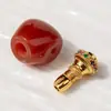 Ágata roja tres vías accesorios de joyería cuentas de barril viejo cuentas redondas Wen play accesorios diy pulsera de mano con cuentas suministro al por mayor